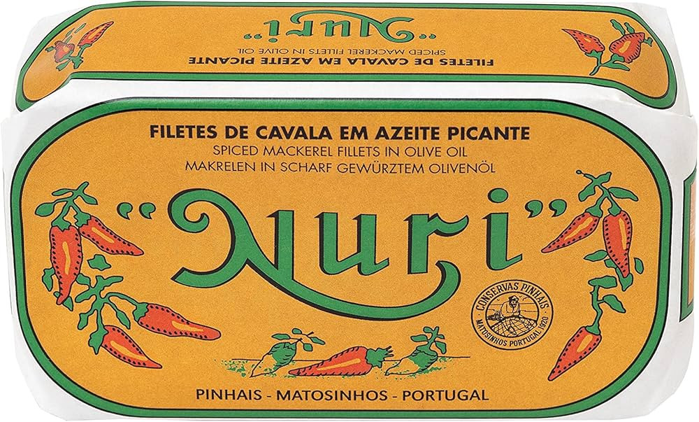 NURI Mackerel Fillet in Spicy Olive Oil 4.4 oz can (Mackerel Fillet Spicy Olive Oil) | Amazon (US)