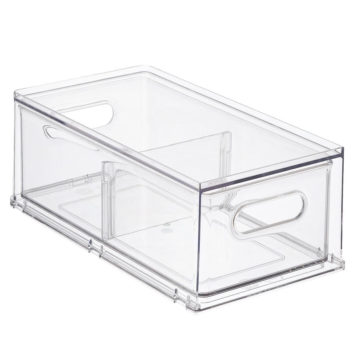 THE HOME EDIT T.H.E. Divided Fridge Drawer Clear | The Container Store