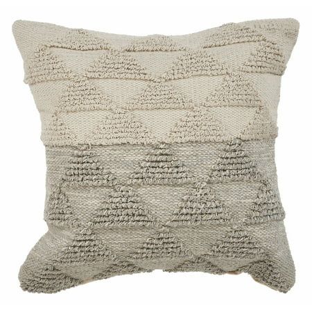 LR Home Contemporary Geometric Triangle Gray Natural Throw Pillow ( 18" x 18" ) | Walmart (US)
