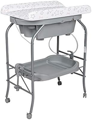 Kinfant Bathinette Folding Changing Table Baby Diaper Station with Bath Tub Unit, Portable Childr... | Amazon (US)