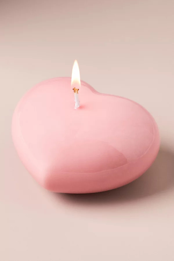Heart-Shaped Wax Candle | Anthropologie (US)