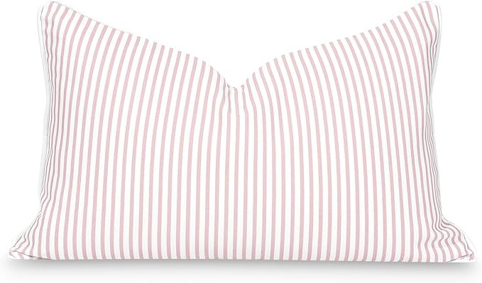 Hofdeco Premium Coastal Patio Indoor Outdoor Lumbar Pillow Cover Only, 12"x20" Water Repellent fo... | Amazon (US)