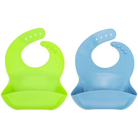 Silicone Bibs, Set of 2 | Walmart (US)