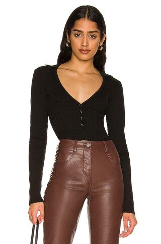 Bardot Collar Bodysuit in Black from Revolve.com | Revolve Clothing (Global)