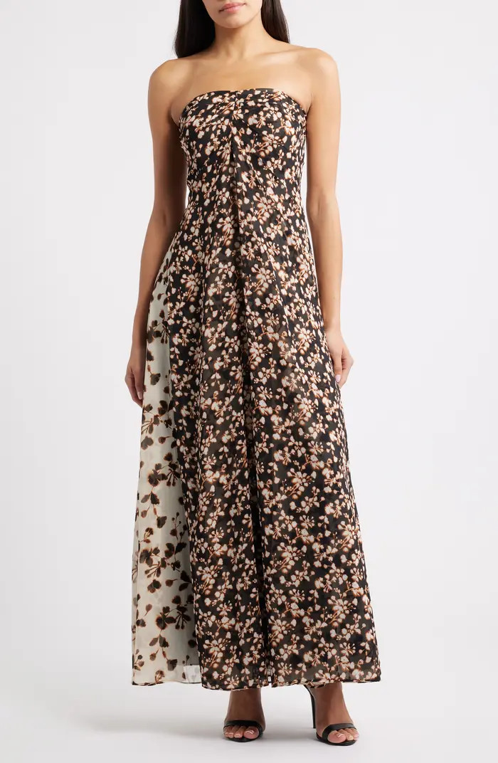 Seleste Floral Strapless Maxi Dress | Nordstrom