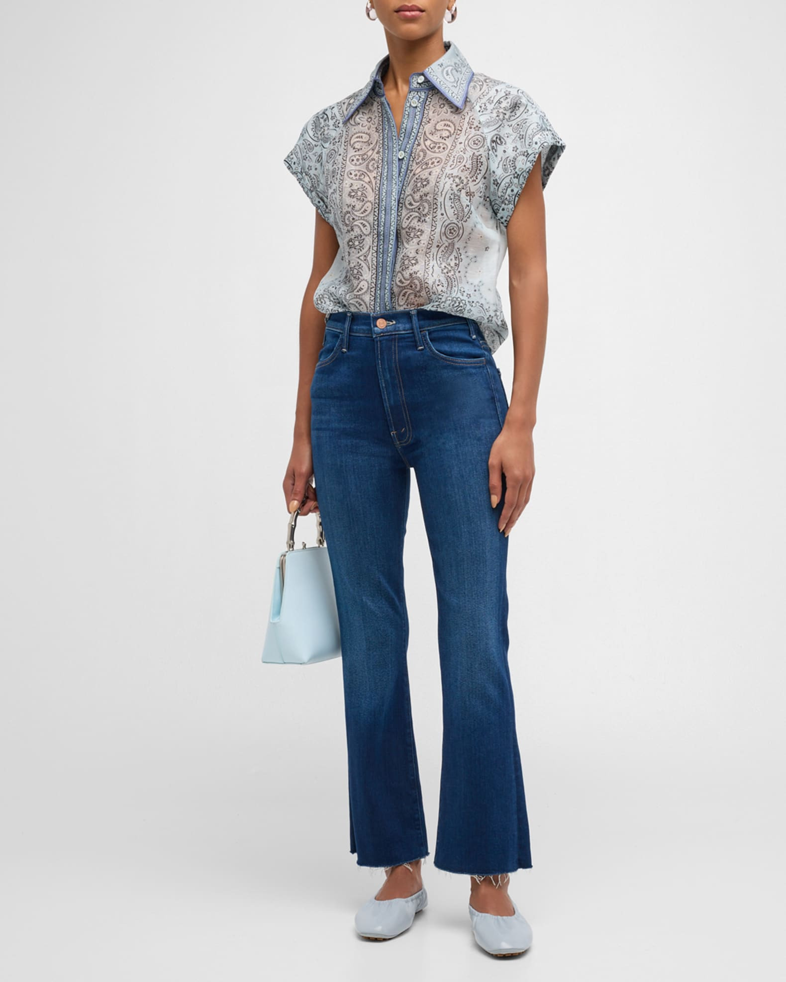 MOTHER The Hustler Ankle Fray Jeans | Neiman Marcus