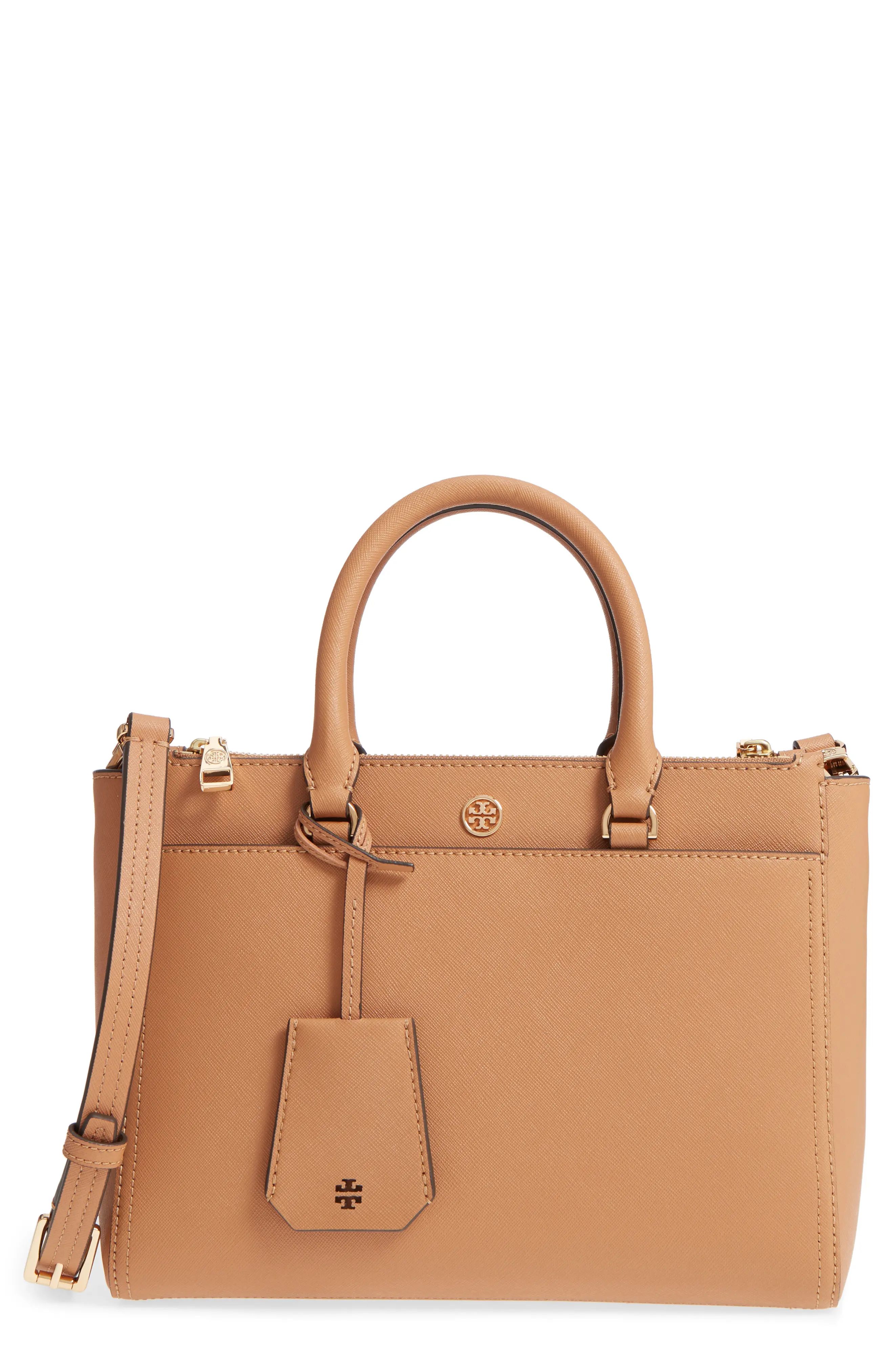 Tory Burch Small Robinson Double-Zip Leather Tote | Nordstrom
