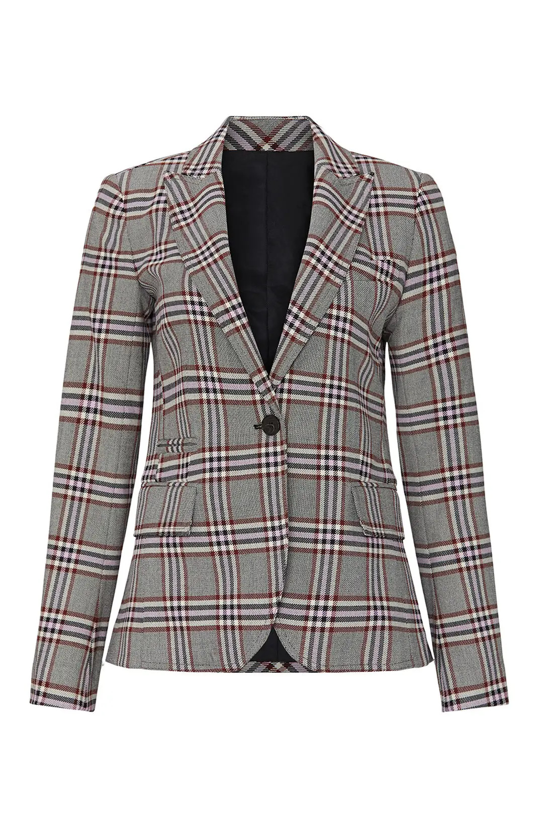 Buttoned Plaid Blazer | Rent The Runway