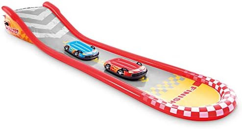 Amazon.com: Intex 57167EP 18.5 Foot Long Inflatable Racing Fun Water Slide Track with 2 Surf Car ... | Amazon (US)