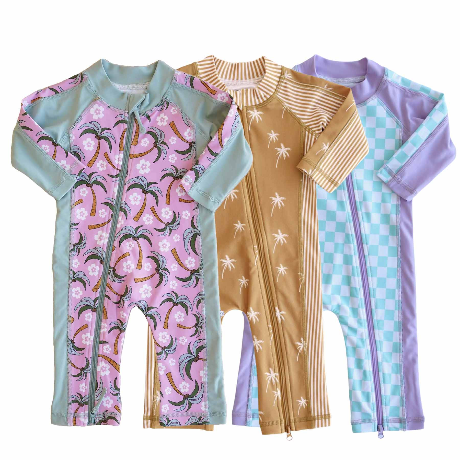 Long Sleeve Rash Guard Swim Romper Full Length | All Prints | Caden Lane