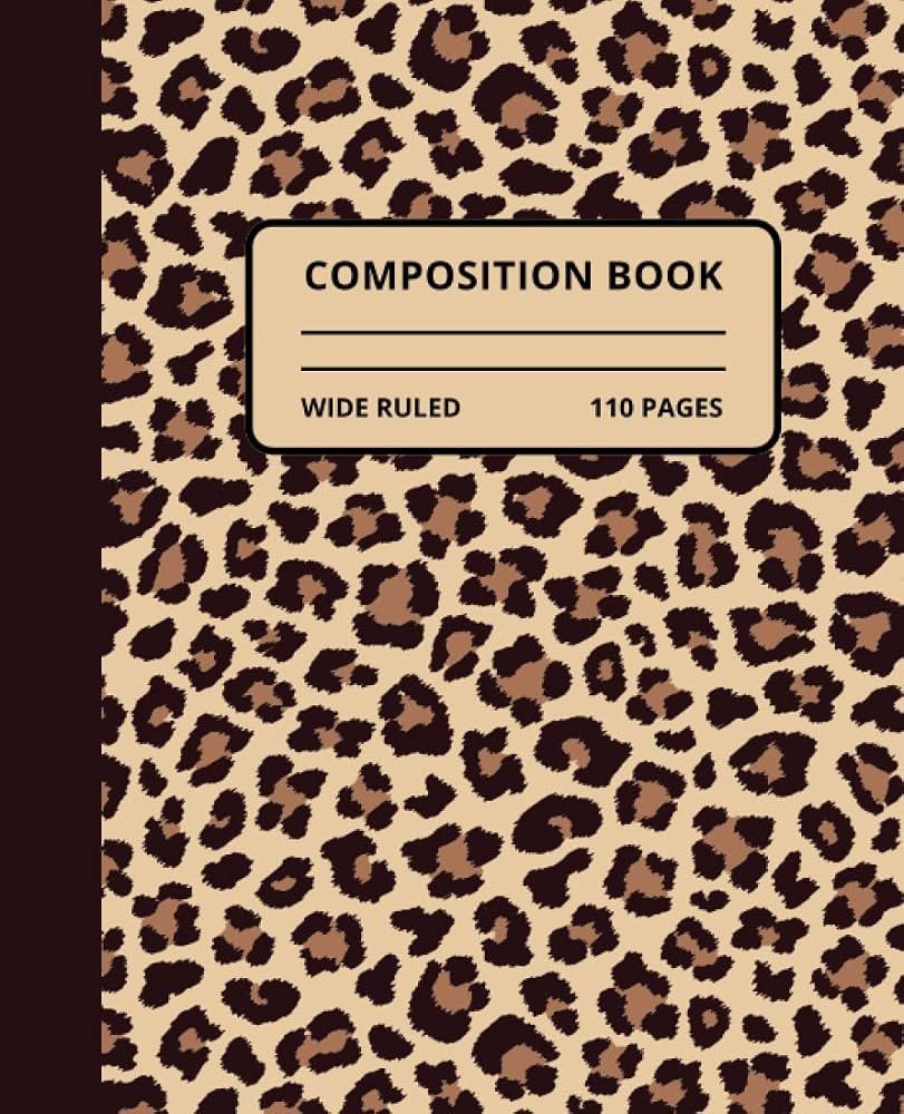 Animal Print Notebook: Leopard print composition notebook, journal. Standard size 7.5x 9.25. Wide... | Amazon (US)