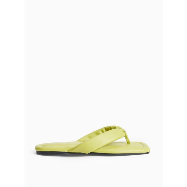 Buy Lime PU Toe Post Sandals 6 | Sandals | Tu | Tu Clothing