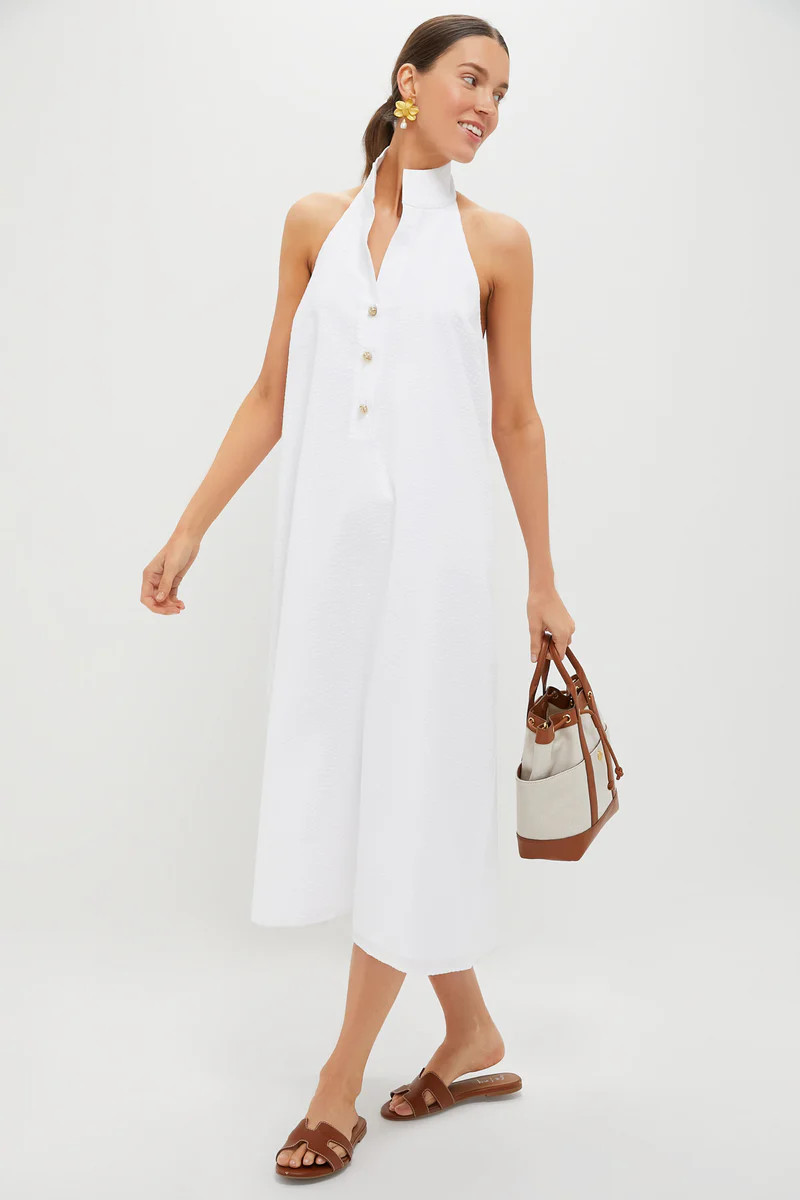 White Seersucker Jagger Dress | Tuckernuck (US)