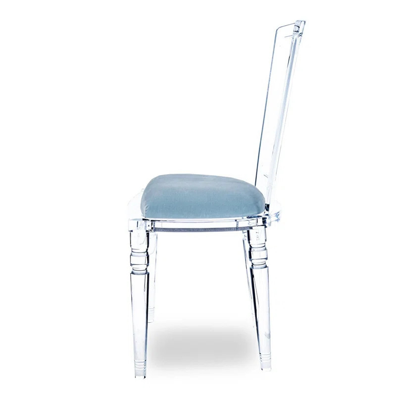 Juliette Velvet Upholstered Side Chair in Clear | Wayfair North America