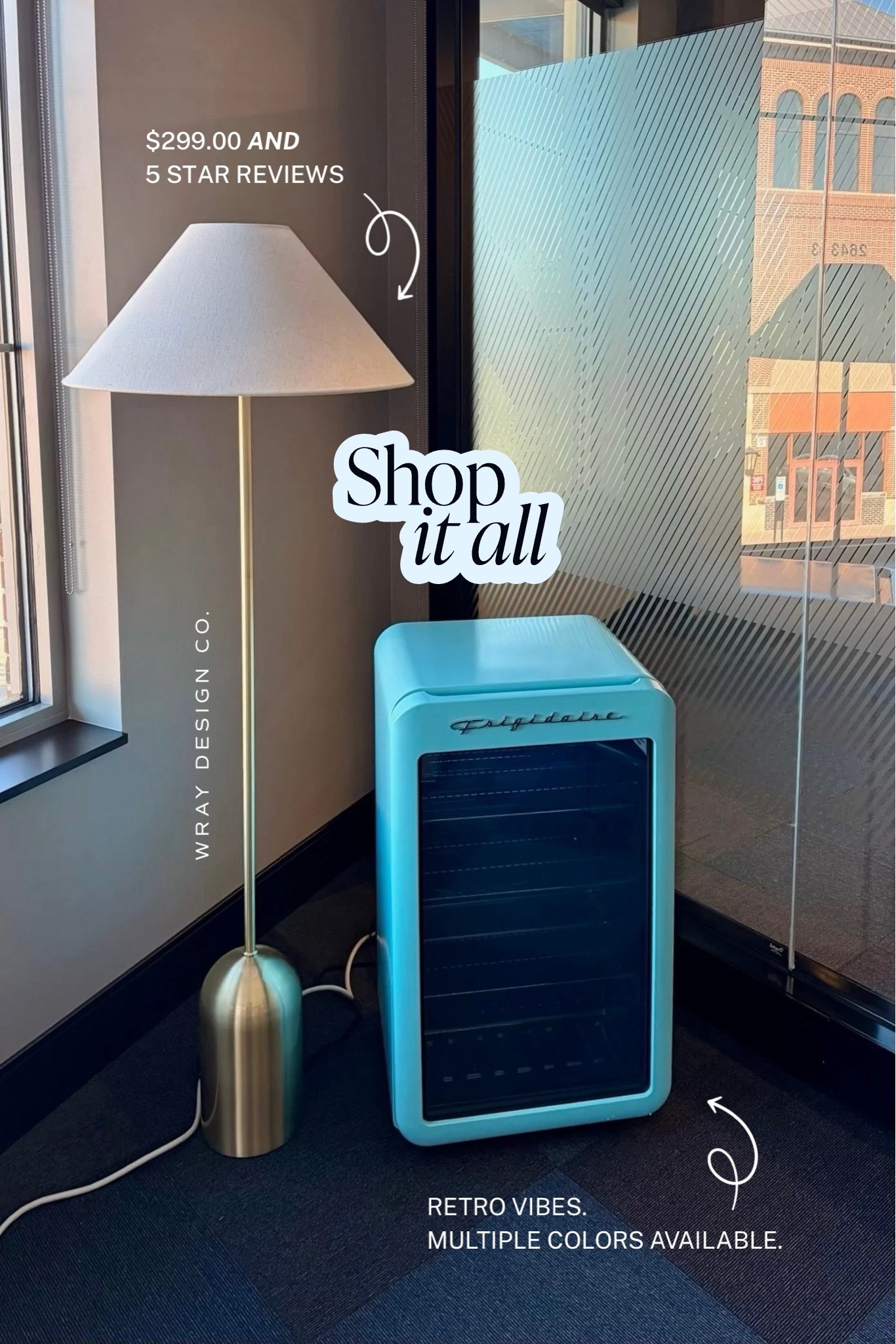 Dorm room essentials 👉🏼 A compact fridge with retro vibes. And a floor lamp with a brass base and linen shade.

#LTKHome #LTKU