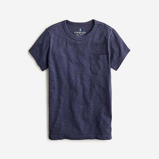 Kids' garment-dyed pocket T-shirt | J. Crew US