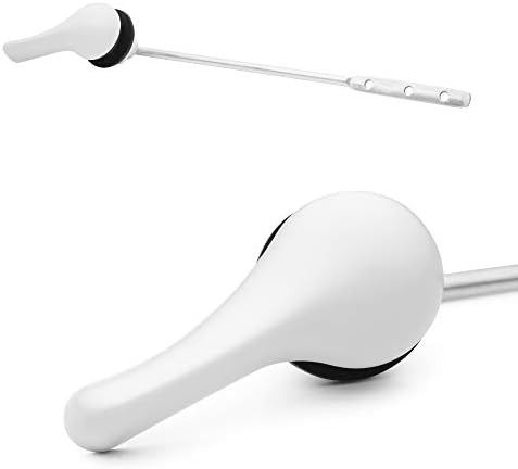 White Toilet Tank Flush Lever Handle, Universal Front Mount with Nut Lock, Fits Most Toilets | Amazon (US)