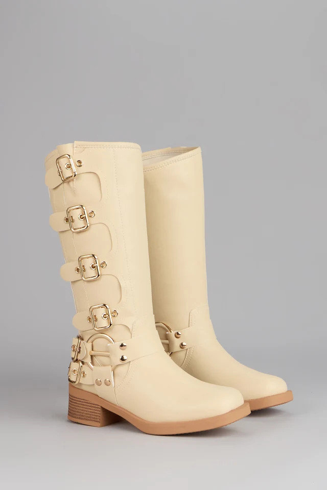 Totally Edgy Buckled Square Toe Boots | Windsor Stores