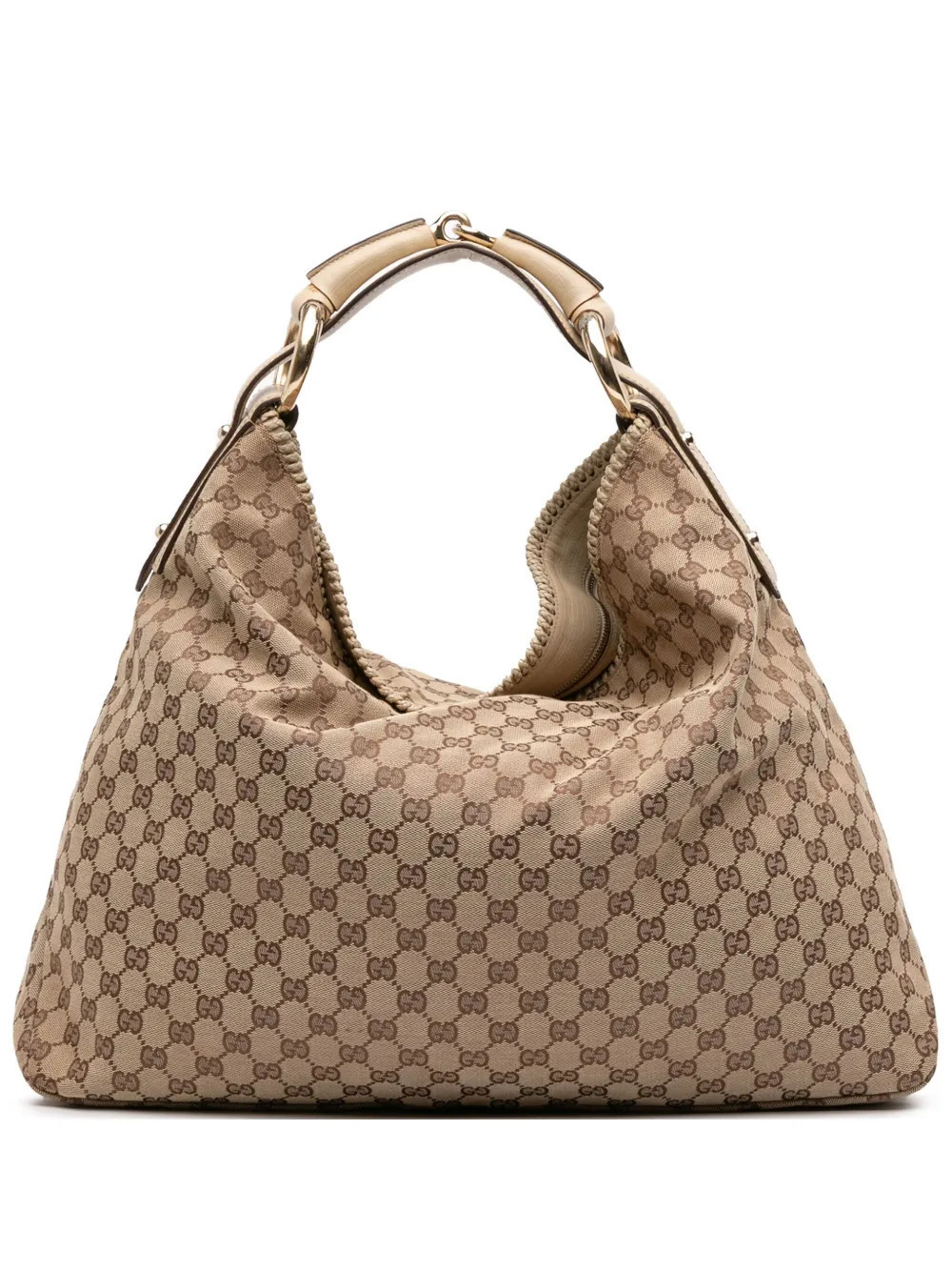 Gucci Pre-Owned 2000-2015 Large GG Canvas Horsebit hobo bag - Brown | Farfetch Global
