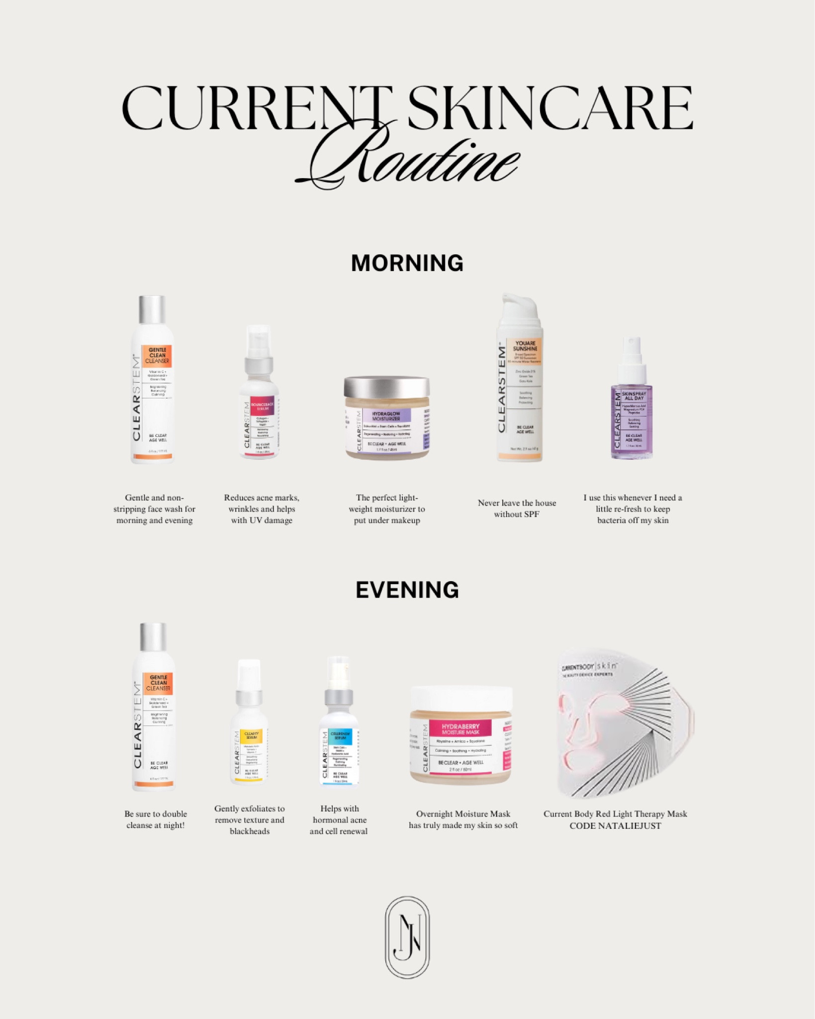 Current skincare routine #clearstemskincare #clearstem #cleanskincare 

#LTKBeauty #LTKGiftGuide #LTKWatchNow