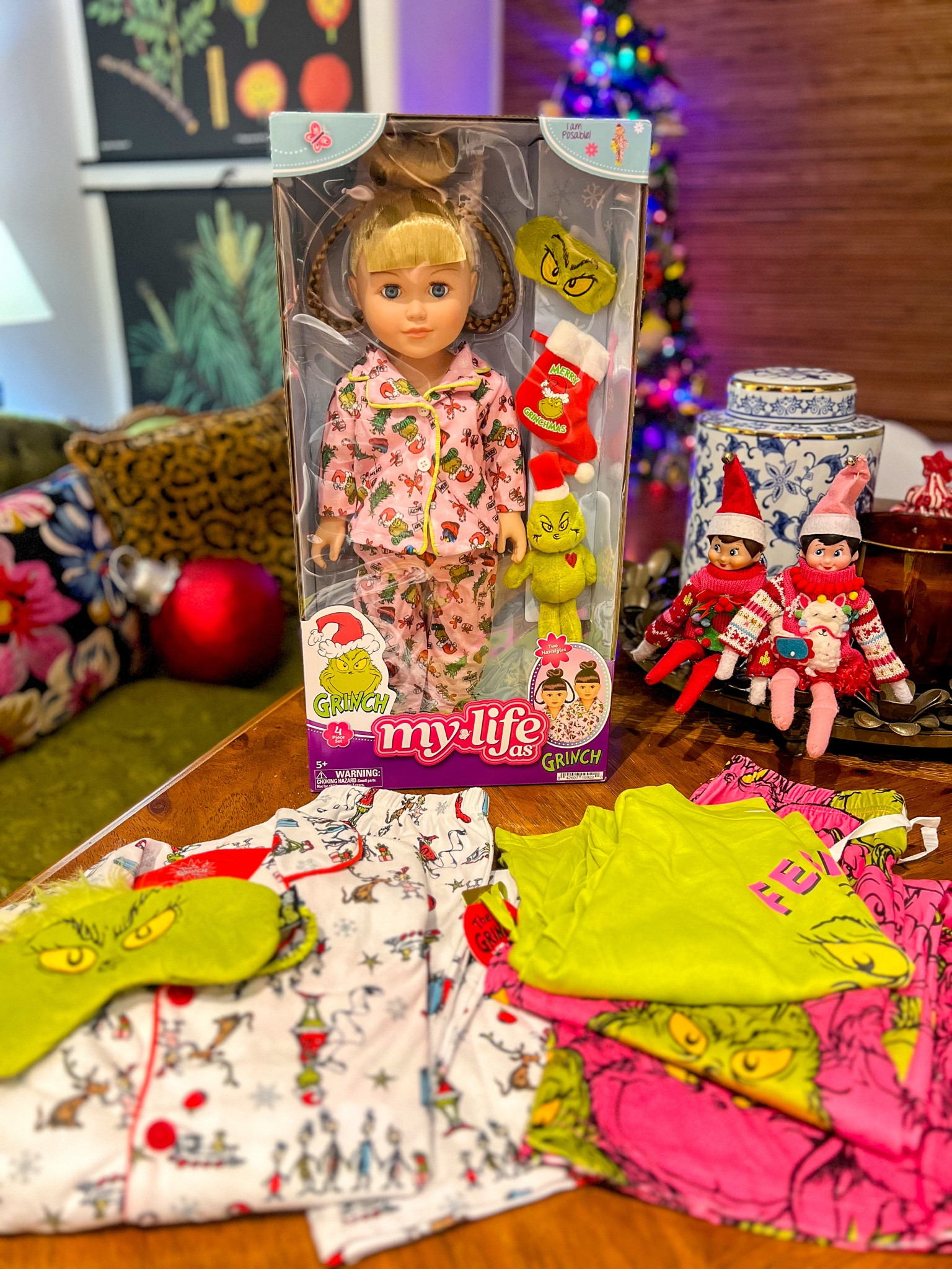 Prepping for Elf on the Shelf day 4! My girls are huge Grinch fans. Found THE cutest doll and soft jammies. Obsessed!

#LTKkids #LTKSeasonal #LTKfindsunder50