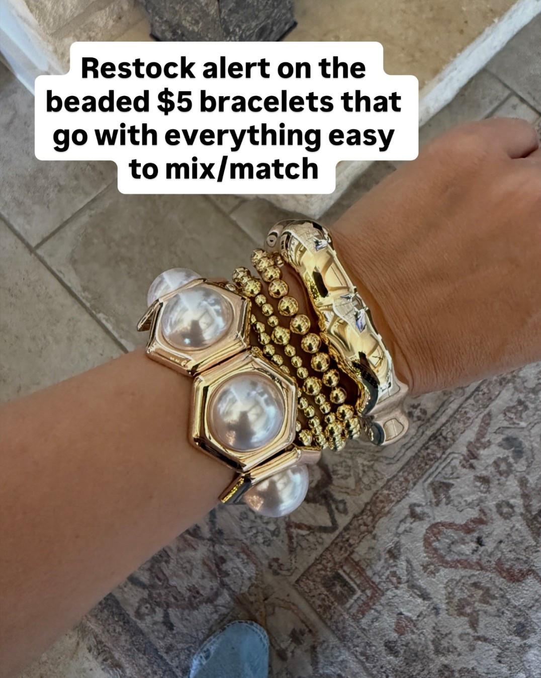 Love my new bracelet stack- beaded set are Walmart restocked and $5 the others on major clearance from Macy’s! #jewelry #braceletstack #bracelets 

#LTKGiftGuide #LTKFindsUnder50 #LTKHoliday