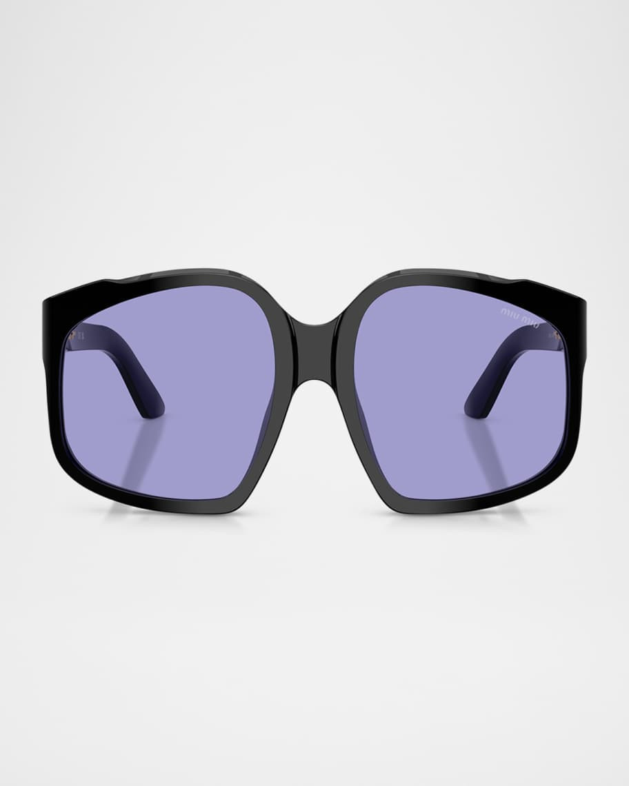 Miu Miu MU A07SF Acetate Square Sunglasses | Neiman Marcus