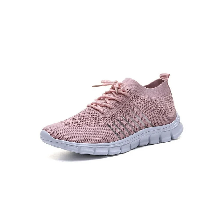 Women Sneaker Running Trainers Ladies Lace Up Walking Mesh Sport Shoes | Walmart (US)