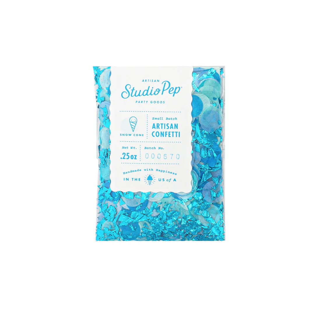 Snow Cone Blue Confetti Pack | Ellie and Piper