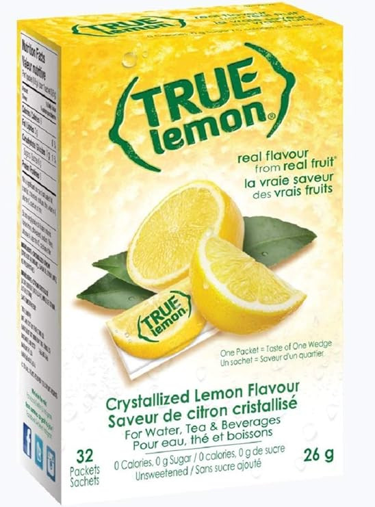 True Citrus - True Lemon Crystallized Lemon (2 Boxes of 32 = 64 Packets) | Amazon (US)