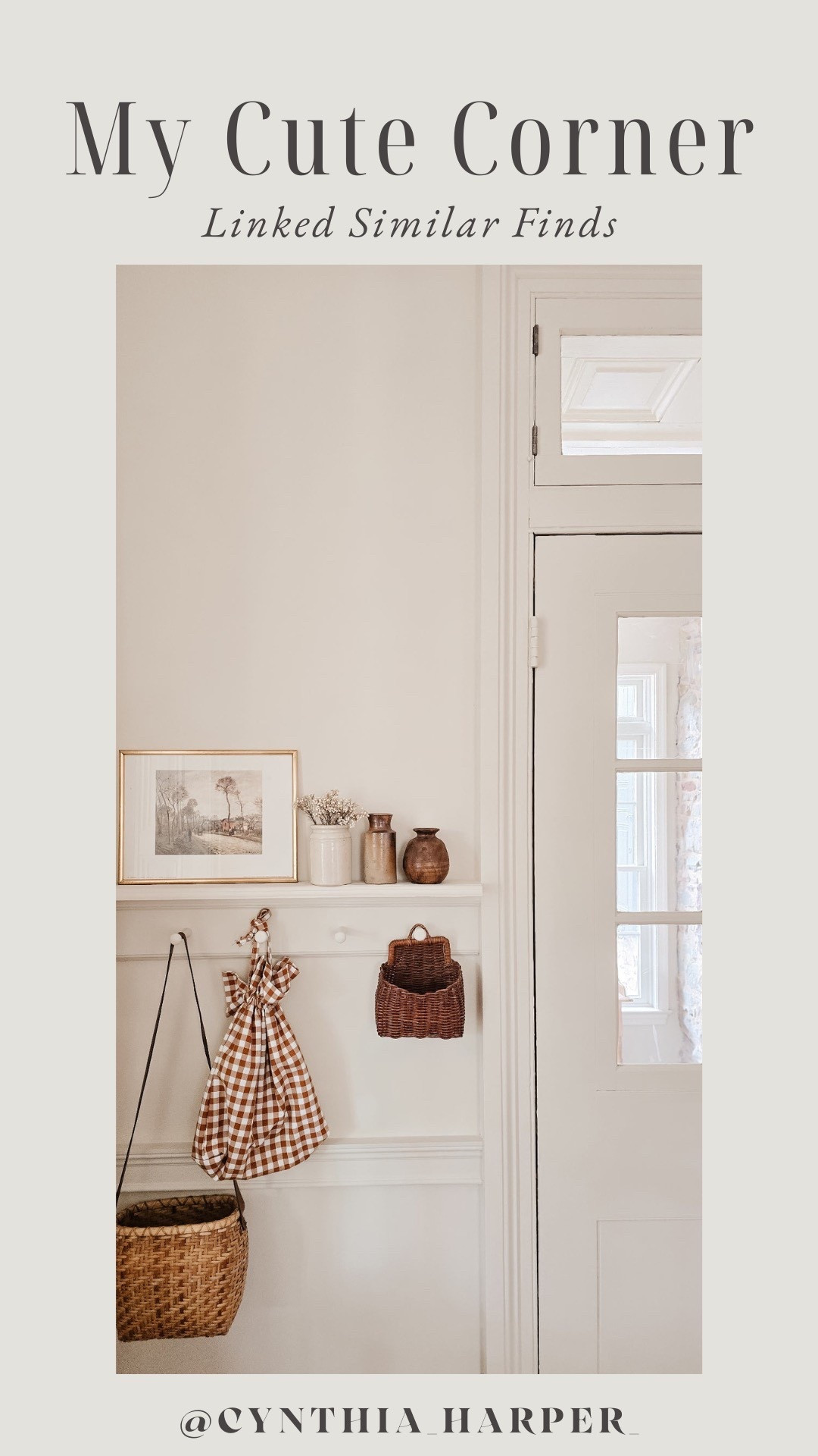 I thrifted everything used to bring this little corner to life but I found similar items for you to use in your space!

So fun to spruce up small spaces in your home 🤎✨ 