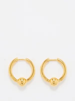 Beaded gold-vermeil hoop earrings | Matches (US)