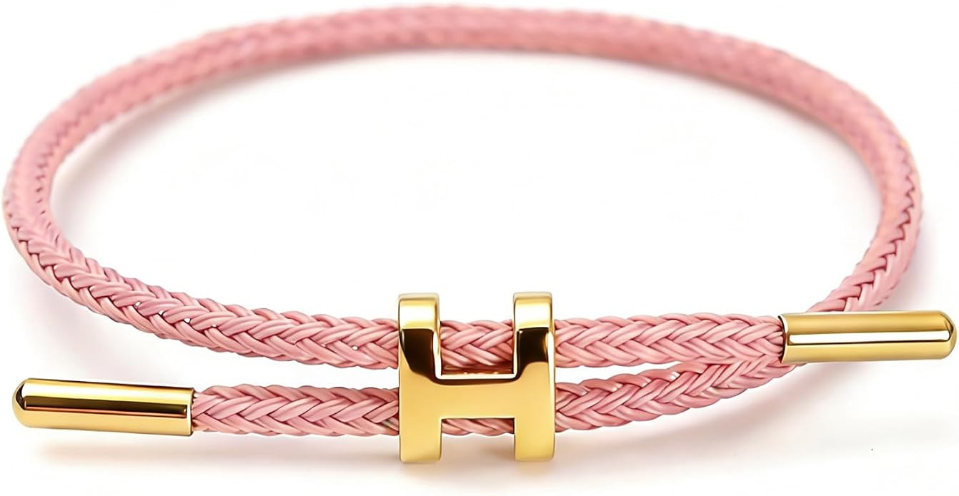 Steel Bracelet Link, Adjustable H-shape Wire Rope Bracelet, Lucky Jewelry with Titanium Buckle fo... | Amazon (US)