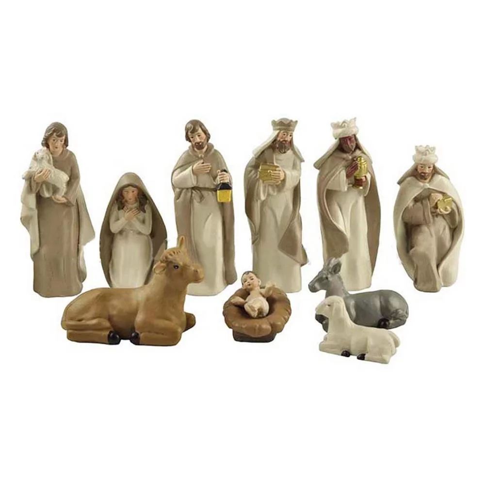 1set 10PCS 12 Inch Real Life Nativity Set Includes People and Animals, Resin Crafts | Walmart (US)