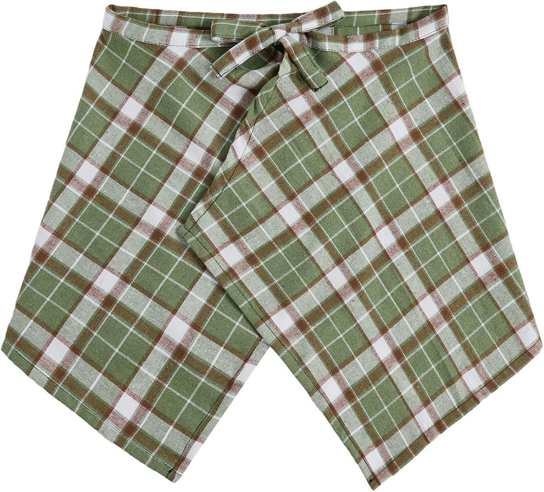 Verdusa Women's Grunge Plaid Tie Up Super Mini Skirt Festival Outfits Asymmetrical Wrap Skirts | Amazon (US)