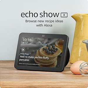 Echo Show 8 (3rd Gen, 2023 release) | 8" HD Alexa smart display with spatial audio | Charcoal | Amazon (US)