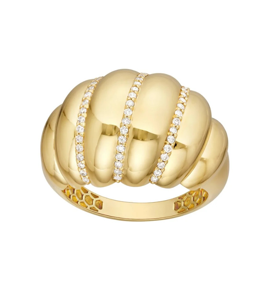 Twisted Diamond Dome Ring | Diamond Aupair