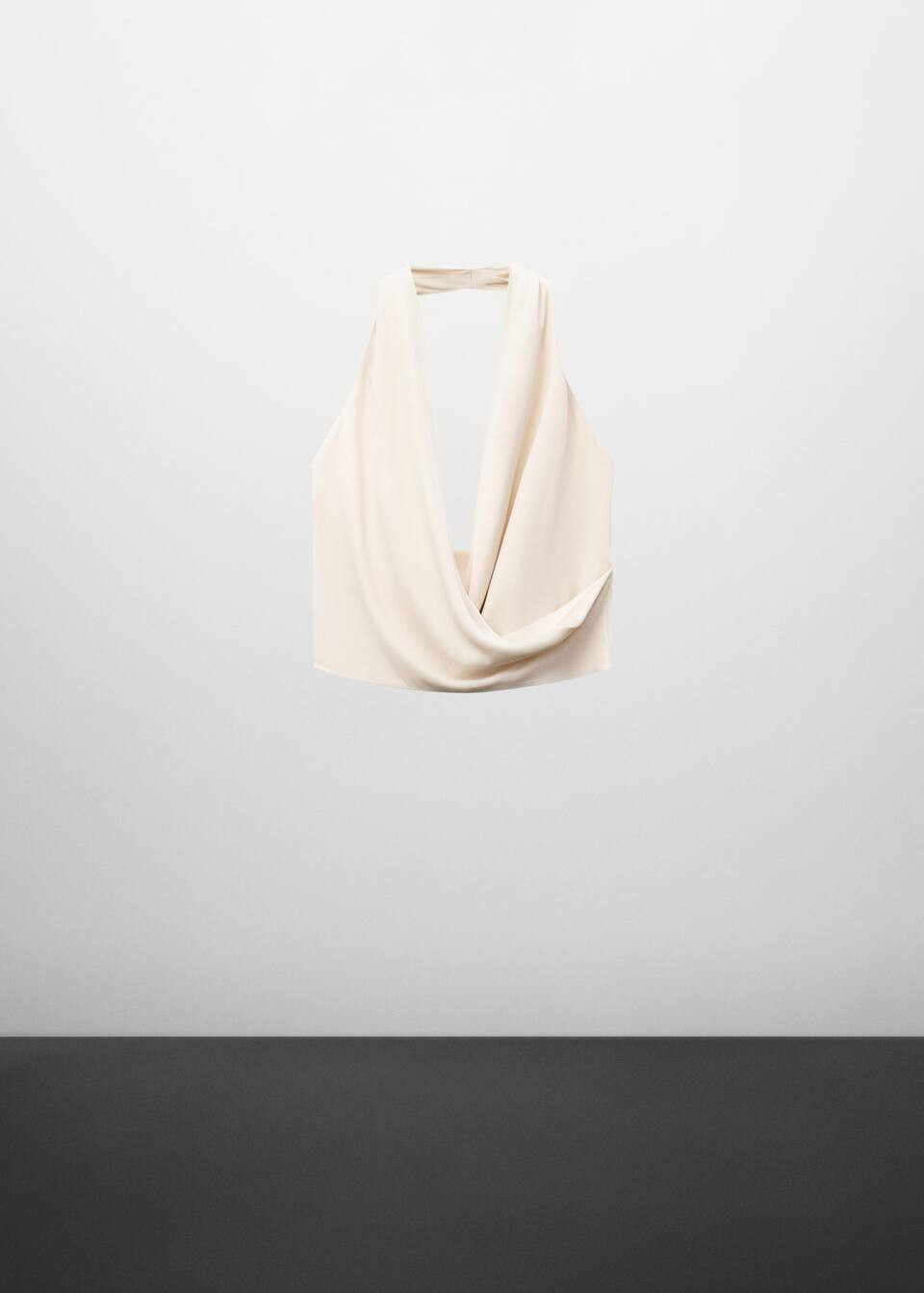 Draped satin top -  Women | Mango United Kingdom | MANGO (UK)
