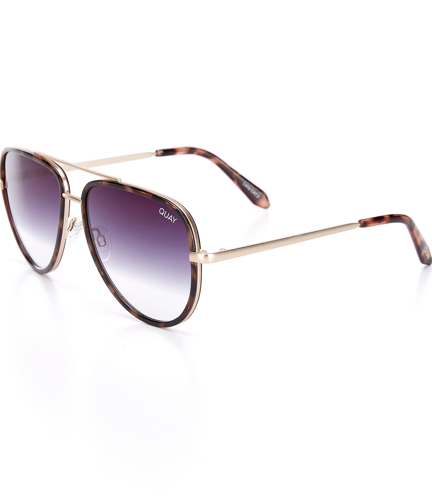 Quay x Maluma Australia All In Aviator Tortoise Sunglasses | Dillards