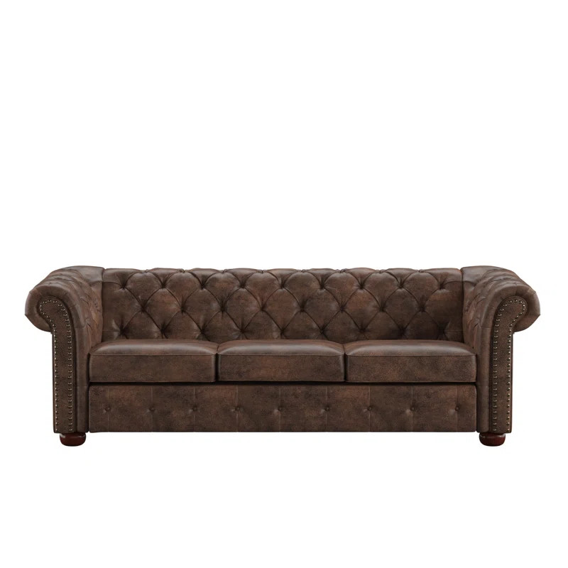 Austin Chesterfield 91.34" Round Arm Sofa | Wayfair North America