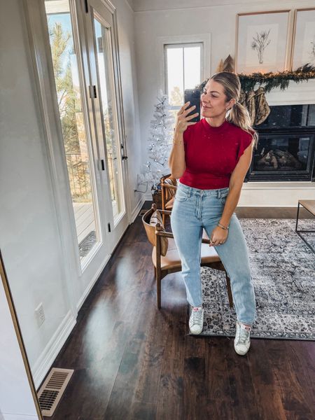 Fun holiday casual fit for a fun festive dad at the kids school and running last minute errands! 
M in top
28S in jeans : on sale! 

#LTKfindsunder50 #LTKfitness #LTKstyletip
