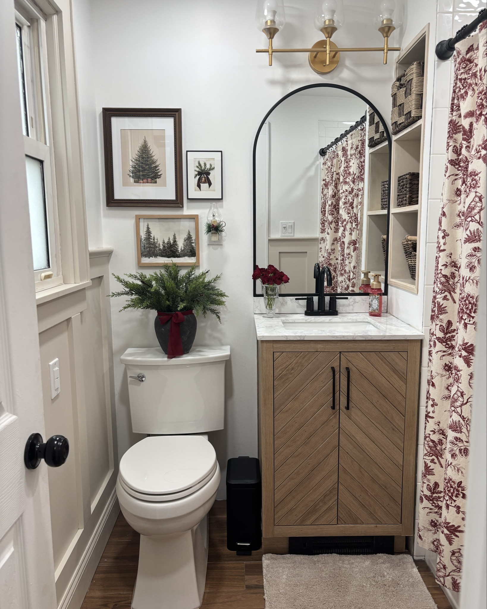 Burgundy Christmas Bathroom
Decorating every corner for Christmas 🤍 Burgundy accents in our small bathroom for a cozy, classic holiday feel 🎄

Small bathroom inspo, burgundy Christmas decor, traditional Christmas decor, Christmas bathroom styling, small home inspo 

#LTKFindsUnder50 #LTKHome #LTKHoliday