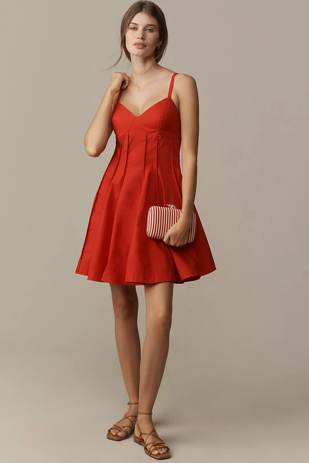 Mare Mare Cotton V-Neck Corset Mini Dress | Anthropologie (US)