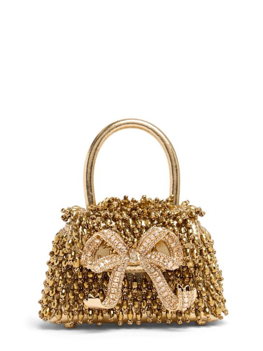 Micro crystal embroidery top handle bag | Luisaviaroma