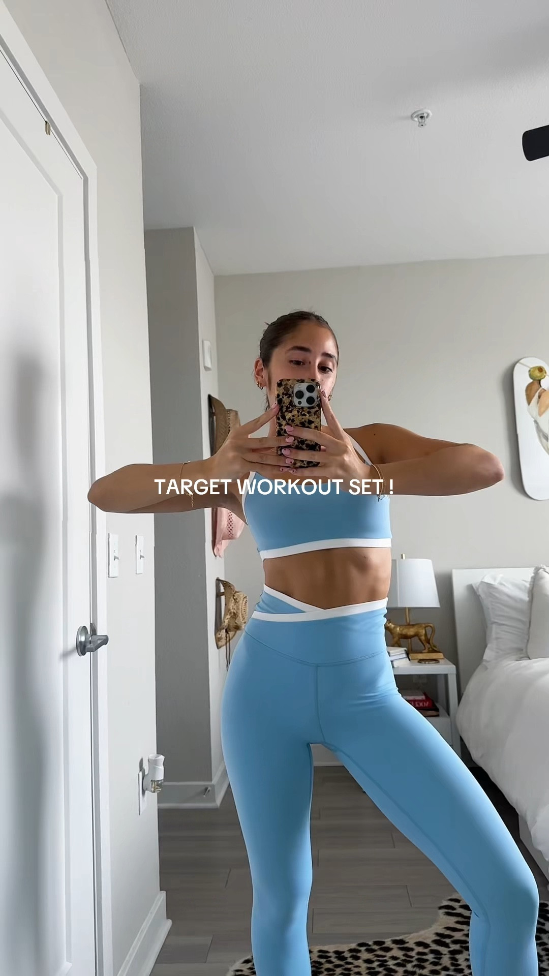 this blue color is perfect & the set is only $48! linked on my ltk! #target #workoutset #OOTD 🩵