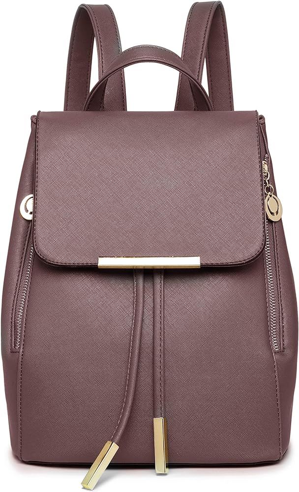 B&E LIFE Fashion Shoulder Bag Rucksack PU Leather Women Girls Ladies Backpack Travel bag (Chocola... | Amazon (US)