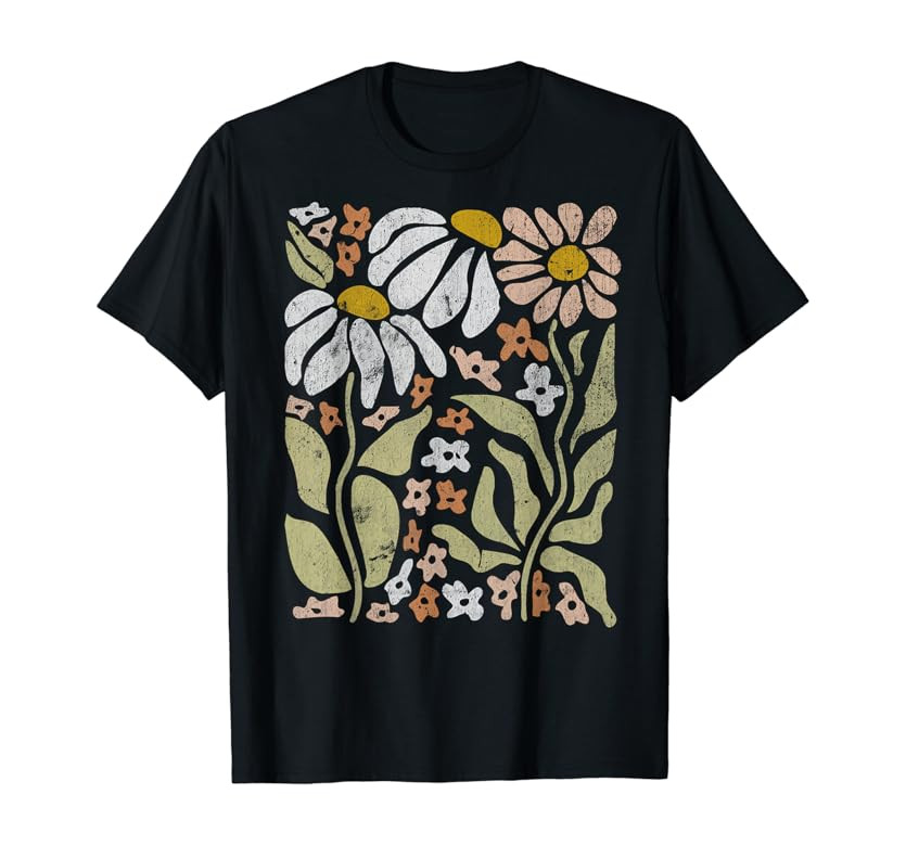 Boho Wildflowers Floral Nature Flower For Women Nature Lover T-Shirt | Amazon (US)