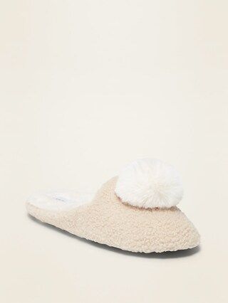 Sherpa Pom-Pom Slippers for Women | Old Navy (CA)