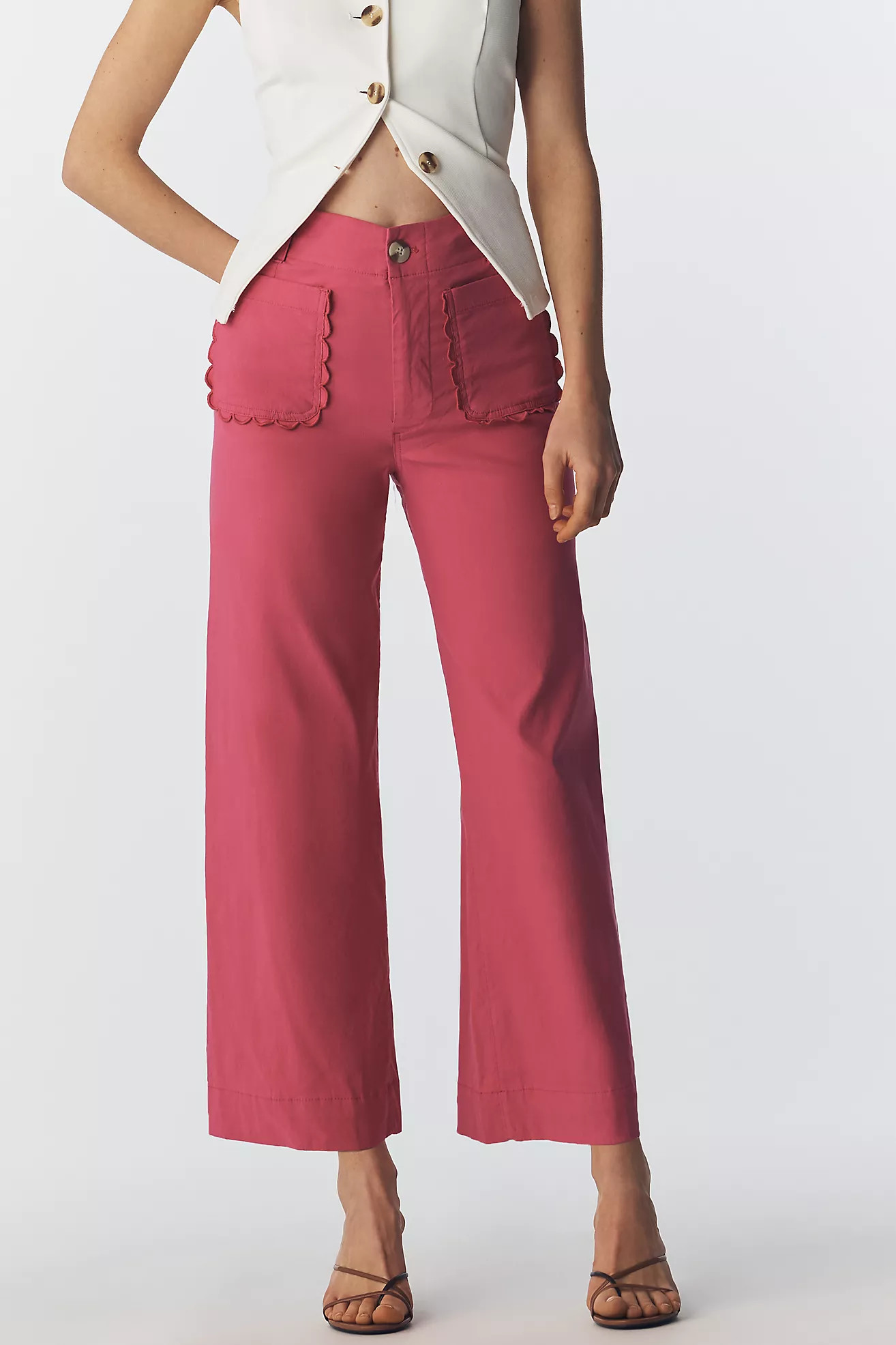 The Colette Magic Fabric Scallop-Pocket Pants by Maeve | Anthropologie (US)