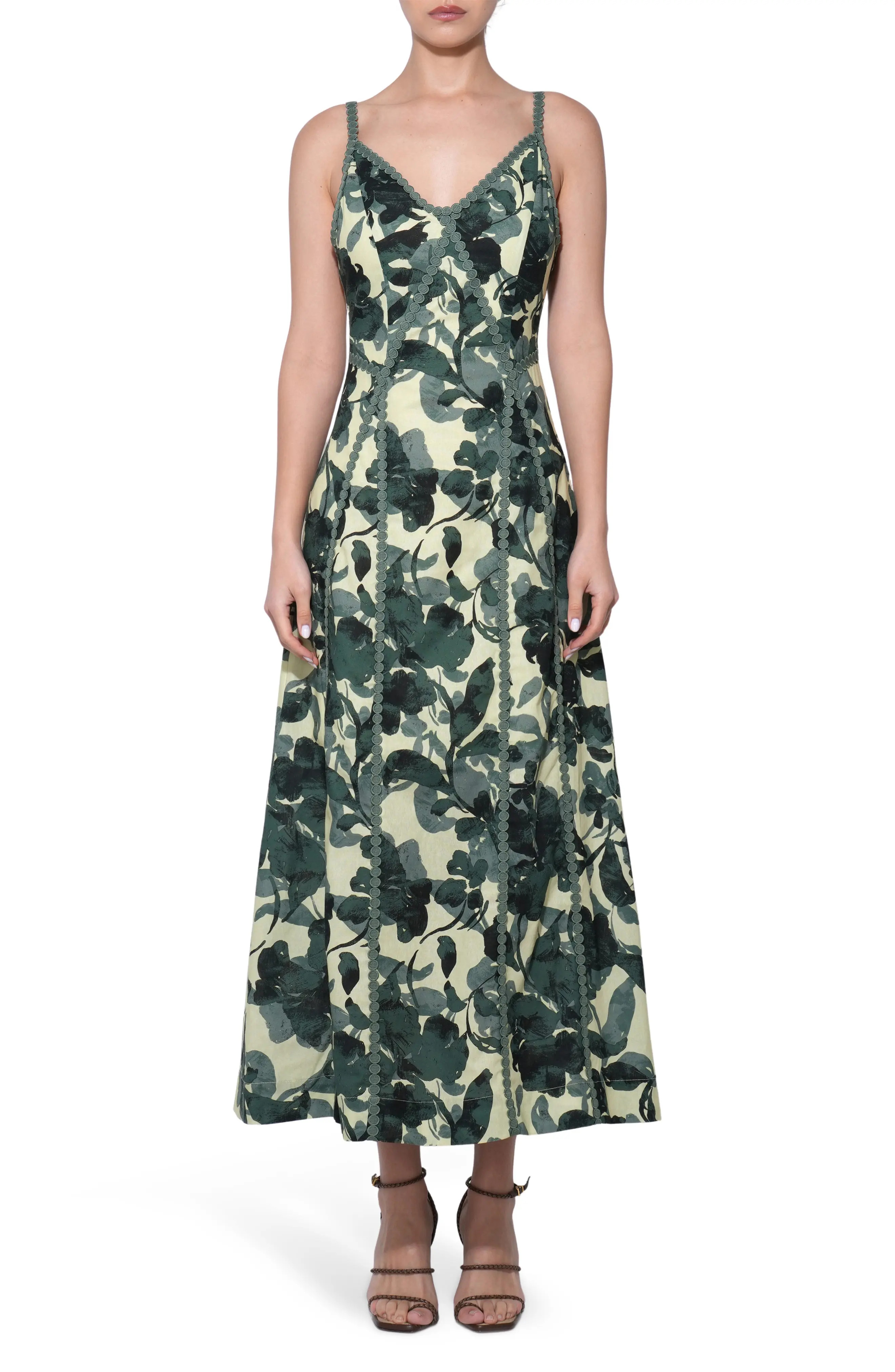 Madison Floral Print Cotton & Linen Maxi Slipdress (Women) | Nordstrom | Nordstrom